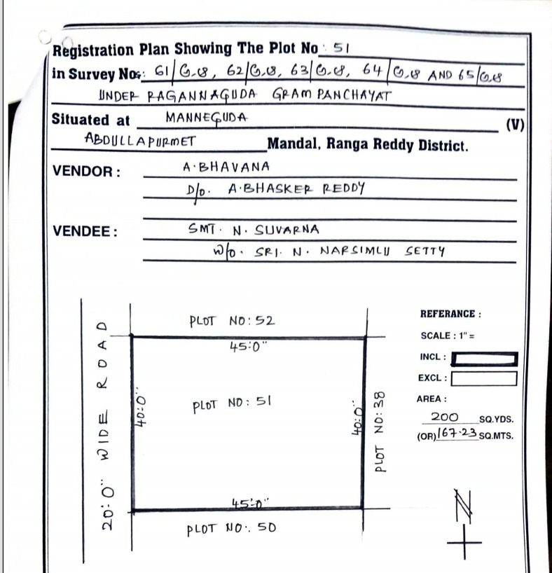Raghanna guda, gram panchayat for Sale with Gram Panchayat Approval – Manneguda , Hyderabad in Hyderabad